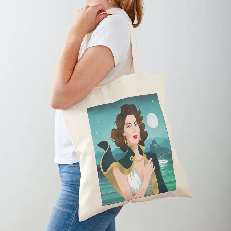 Ava and the Flying Dutchman Tote Bag حقائب قماش حقائب فاخرة للنساء حقيبة تسوق بشعار شخصي
