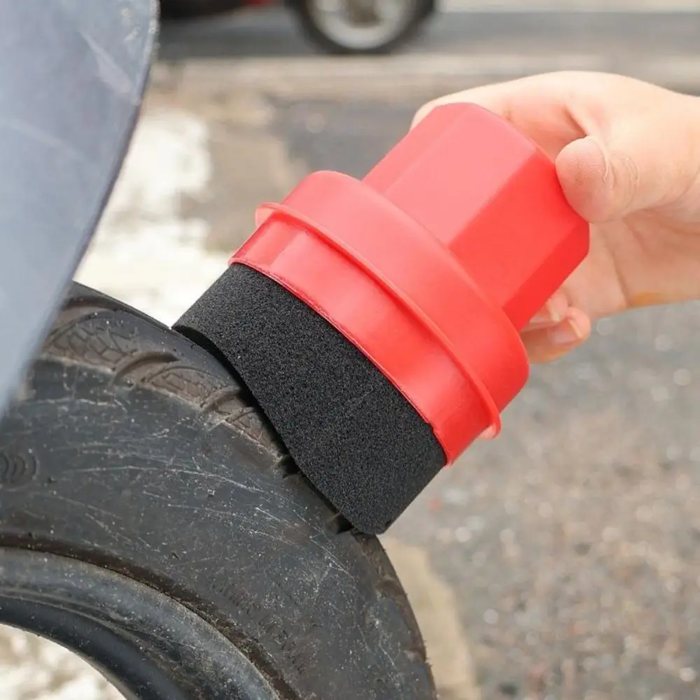 Curved Tire Polishing Sponge with Cover Reusable Tire Dressing Applicator Autotire Wax Applicator