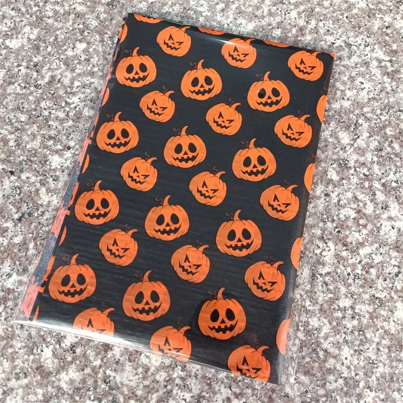20*14inch Halloween Wrapping Paper, Skull/Spider Web Pattern Gift Wrap Tissue Paper Decorative Craft Paper for Party 20 Sheets