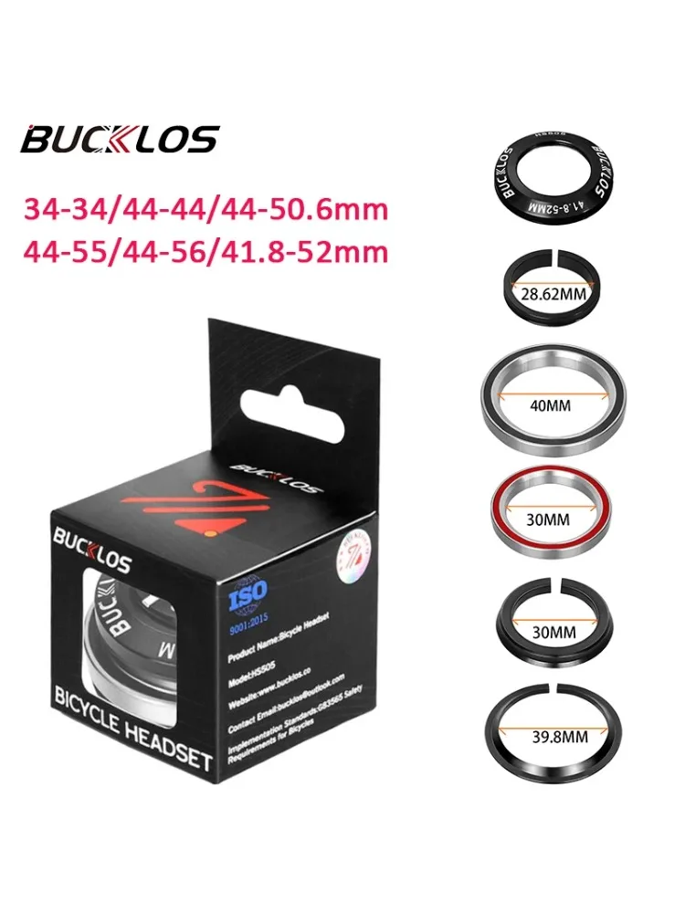 AliExpress BUCKLOS Bike Headset Bearing 1-1/8'' MTB Road Bicycle Headset for Straight Tapered Frame Double Sealed Bearing Bike Headset Part