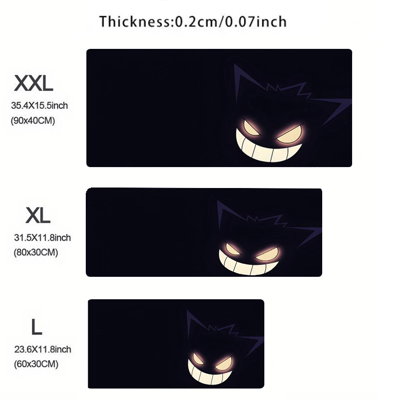 black Anime Mausepad black Desk Mat Gaming Mat Pad on The Table Office Gamer Accessories Keyboard Mats Mouse Pad Mouse Carpet