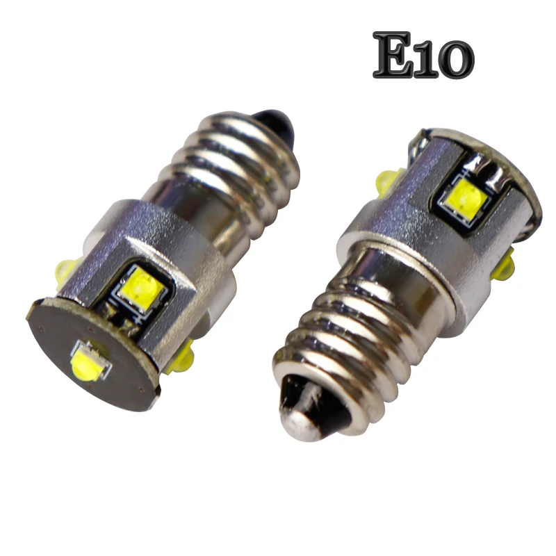 2X AC 12V to 30V E10 BA9S T4W T10 5 smd 2525 led 130MA 200Lm 1.7W Reading lights Bulbs Maglite Torch Flashlight LED