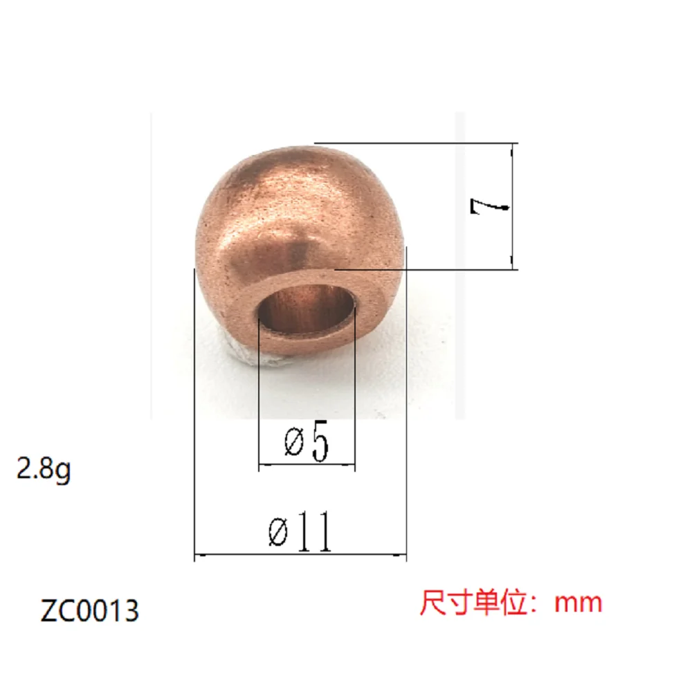 5 Pieces 5*11*7 Zc0013 Oil-Bearing Self-Lubricating Bearing Material: Copper