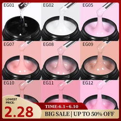 BORN PRETTY 30ml Milky White Hard Gel Jelly Nail Extension Gel Nail Polish Clear Acrylic Nail Color Soak Off UV Construction Gel