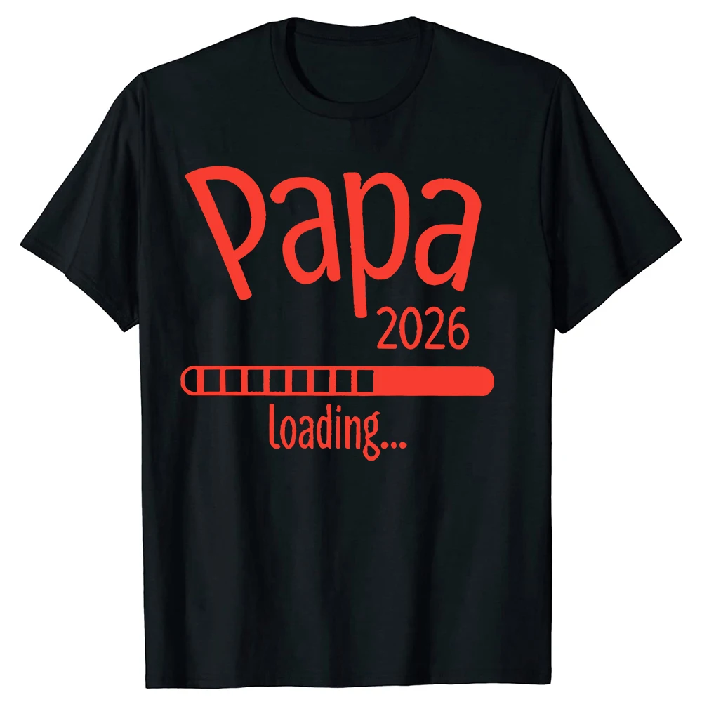 Herren-T-Shirt „PAPA 2026 Future Dad“ in Beige, T-Shirts, Tops, Schwangerschaftsankündigung, Herrenbekleidung, lustiges Vaterschafts-Design, kurze Ärmel – Detail 2