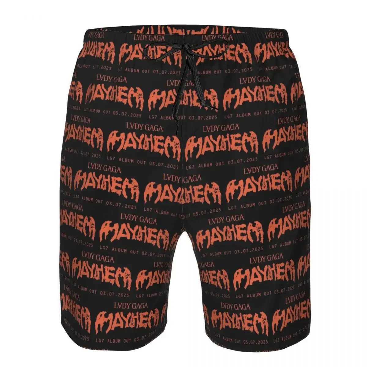 Lady Gaga Mayhem Album Trunks Beach Board Shorts Casual Quick Dry Swim Summer Men Pants