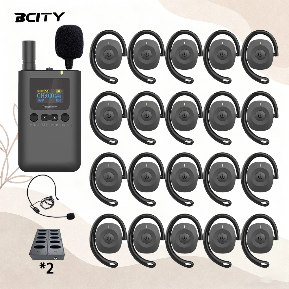 Wireless Tour Guide System 2.4G Portable Noise-Reduction Receiver Essential for Group Visits And Study Tours