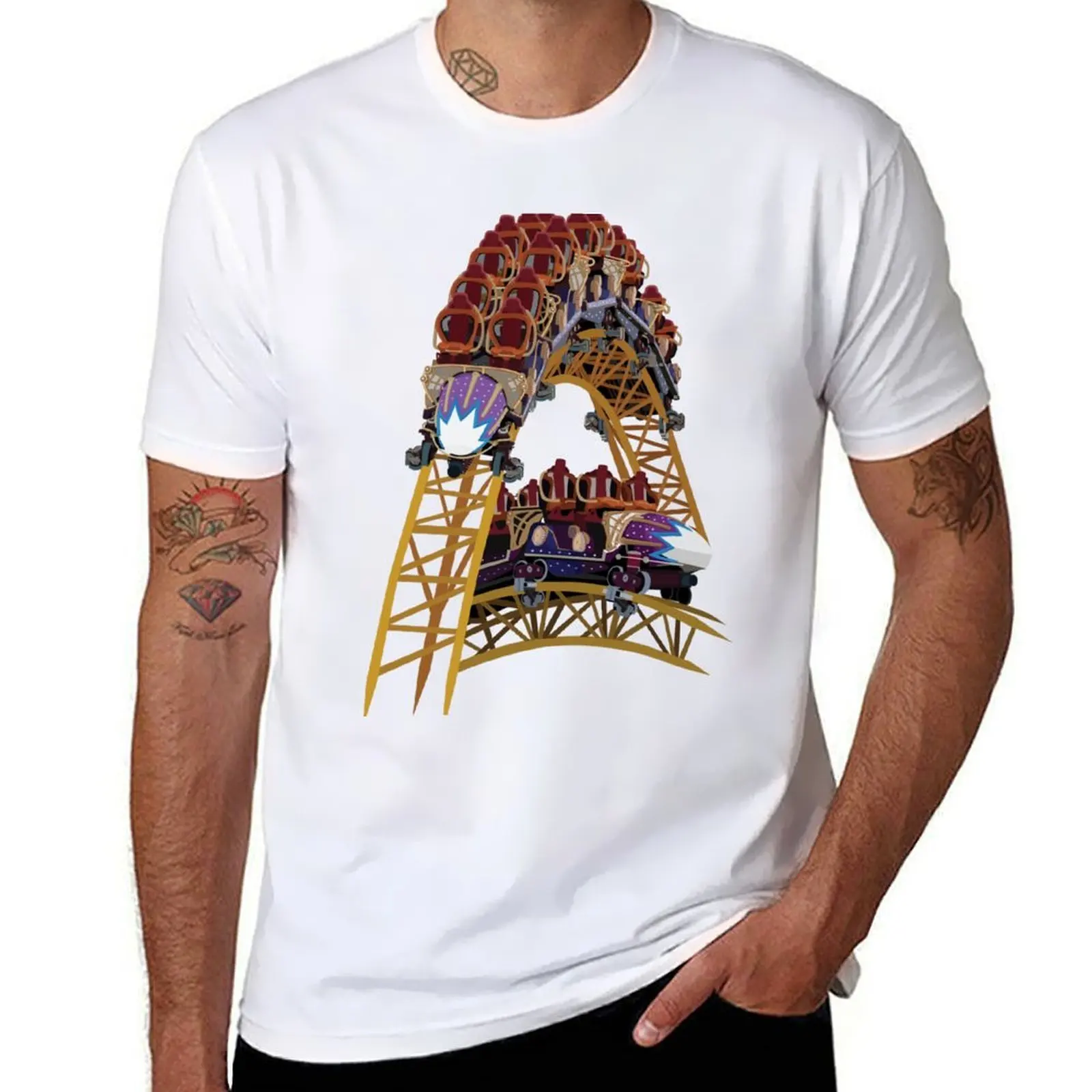 Star Dust Racers Dueling Design - Universal Epic Universe T-Shirt g man t shirts for men man t shirt cotton high quality T-Shirt