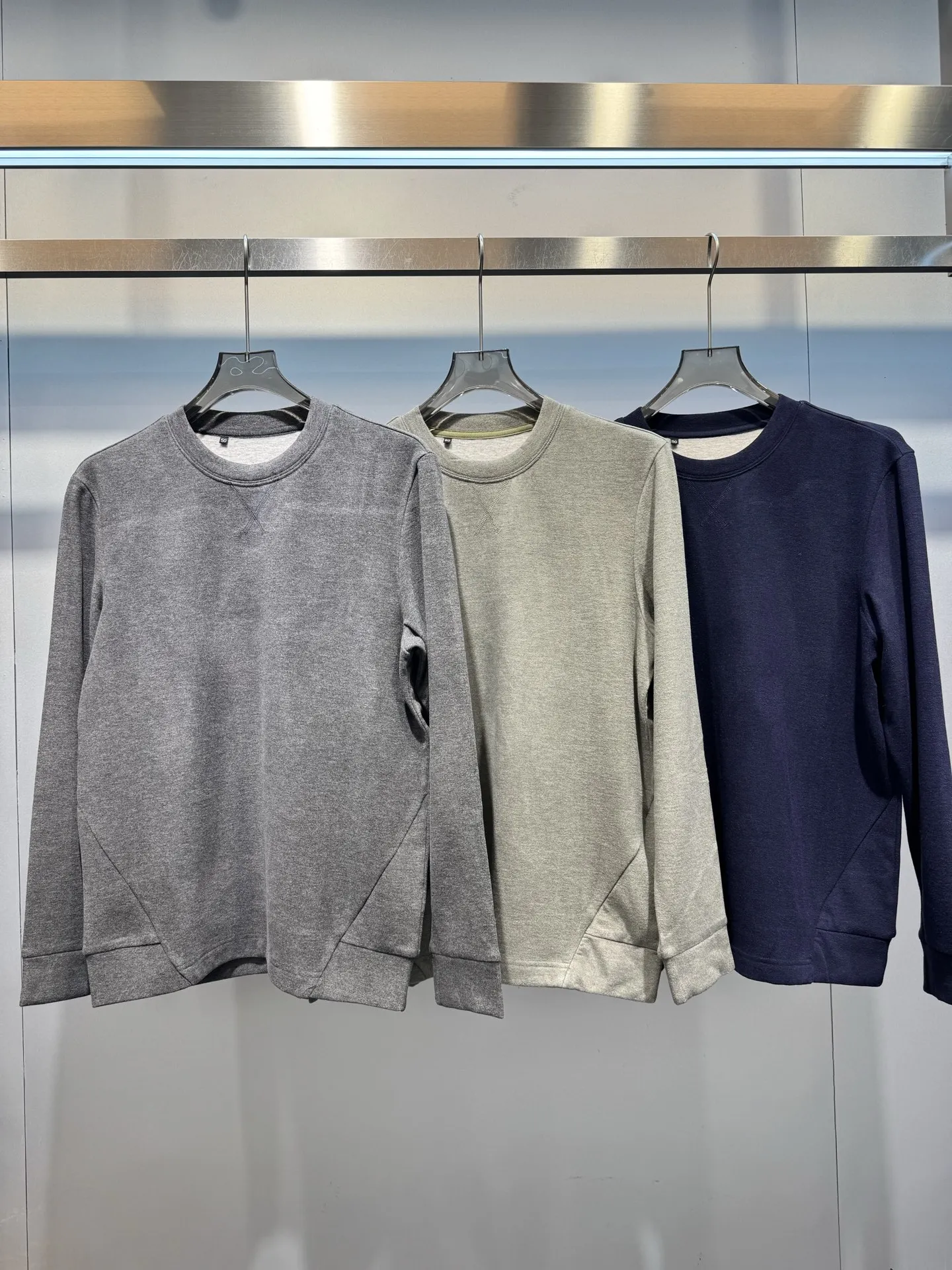 SIJITONGDA  2026 men's autumn and winter casual long sleeved round neck shirt with double-sided velvet, size M L XL 2XL3XL