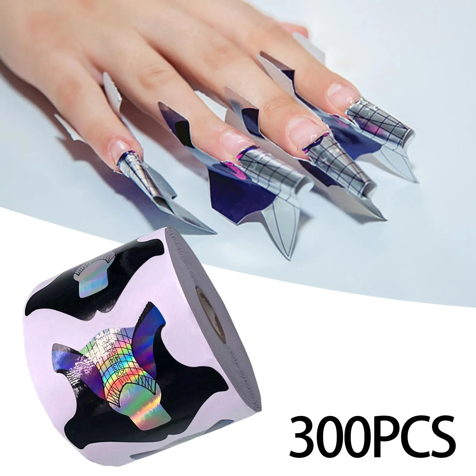 300x formas de uñas para uñas acrílicas, pegatinas para extensiones, moldes para uñas acrílicas, equipo de arte para salón de belleza