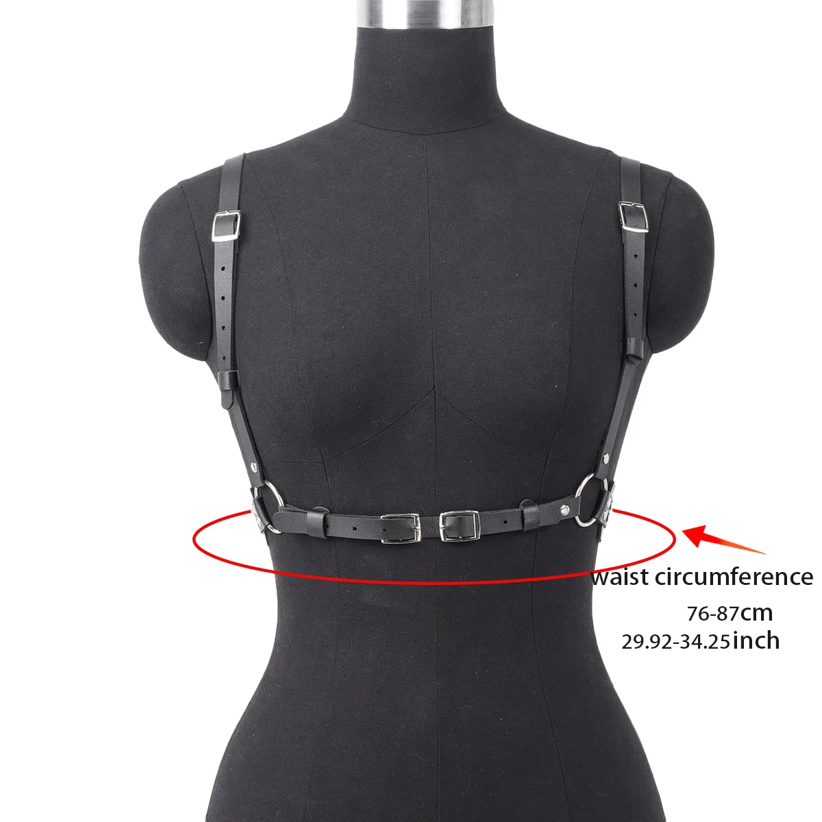 ชุดรัดตัวหนังแบบใต้หน้าอก สไตล์โกธิค เซ็กซี่ สำหรับผู้หญิง สายรัดปรับได้ เหมาะสำหรับงานปาร์ตี้ คอสเพลย์