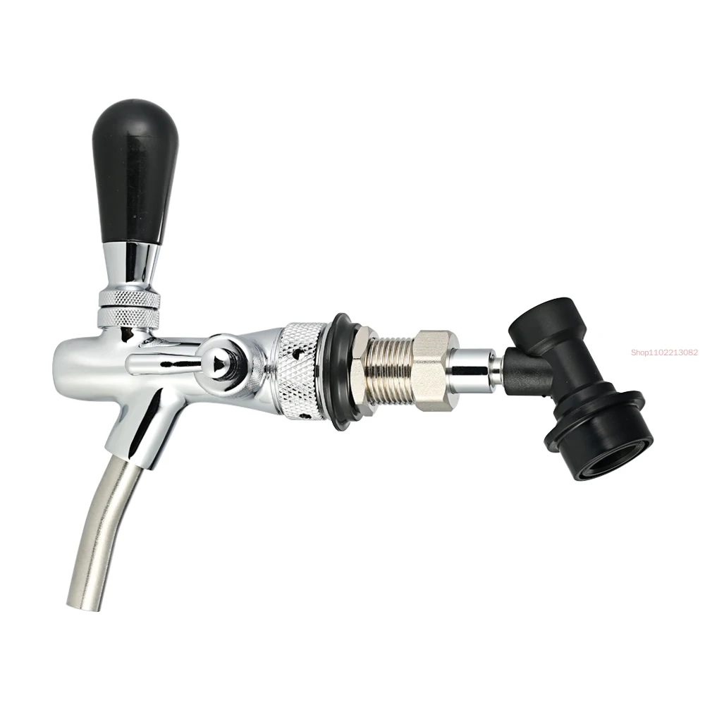 Imagem -02 - Long Stem Home Brew Keg com Ball Lock Beer Tap Fluxos Ajustáveis Chrome Projecto Desconectar Fluxos g5 Shank