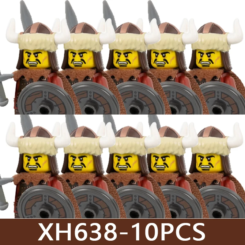 Mittelalterliche Militärfiguren Römischer Soldat Bausteine Burg Ritter Kreuzfahrer Kommandant Wikinger Ägyptischer Krieger Bausteine Spielzeug Geschenke