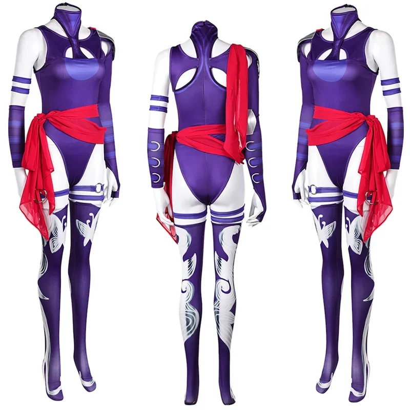 FC6Game Rival Costume da supereroe femminile Travestimento Betsy Braddock Cosplay Fantasia Abiti viola Abbigliamento Donna Fantasia Abiti @ FC8!