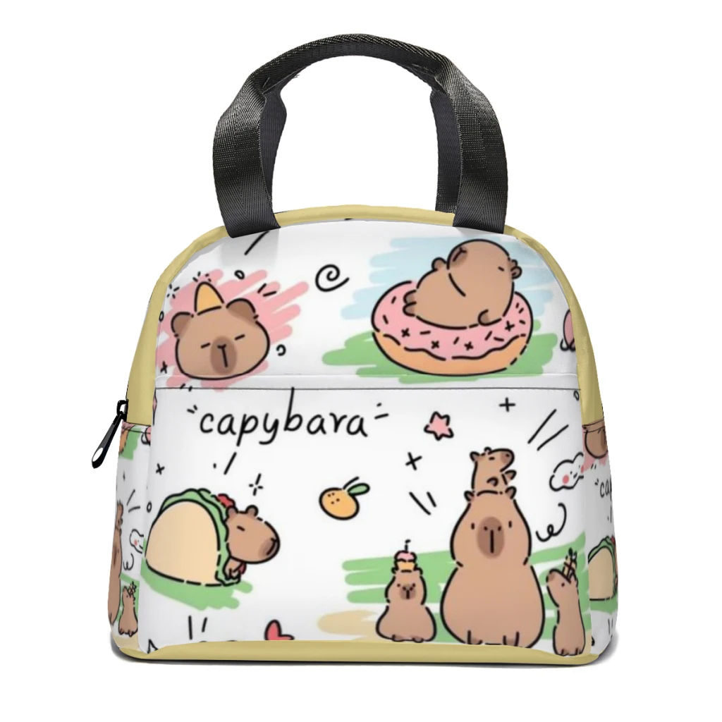 

Cute Capybara Insulated Thermal Cooler Bag Lunch Leak proof Picnic Camping Bags Outdoor Cooler Box beach Portable