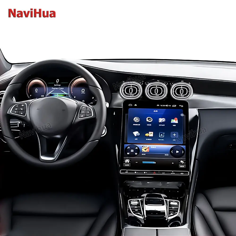 

Navihua New Upgrade Kits Tesla 12.1'' Android Car Radio GPS Navigation Multimedia Carplay Cluster for Benz C Class GLC 2015-2022