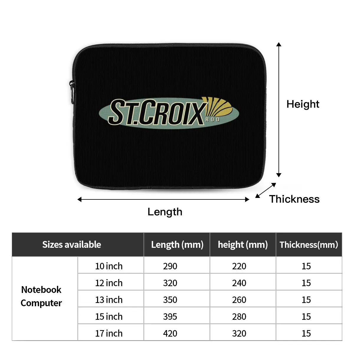Life Love St Croix Merch Notebook Laptop Bag Case Pouch 10 12 13 15 17 Inch Notebook Sleeve Cover Bag Tablet Shockproof Case Bag