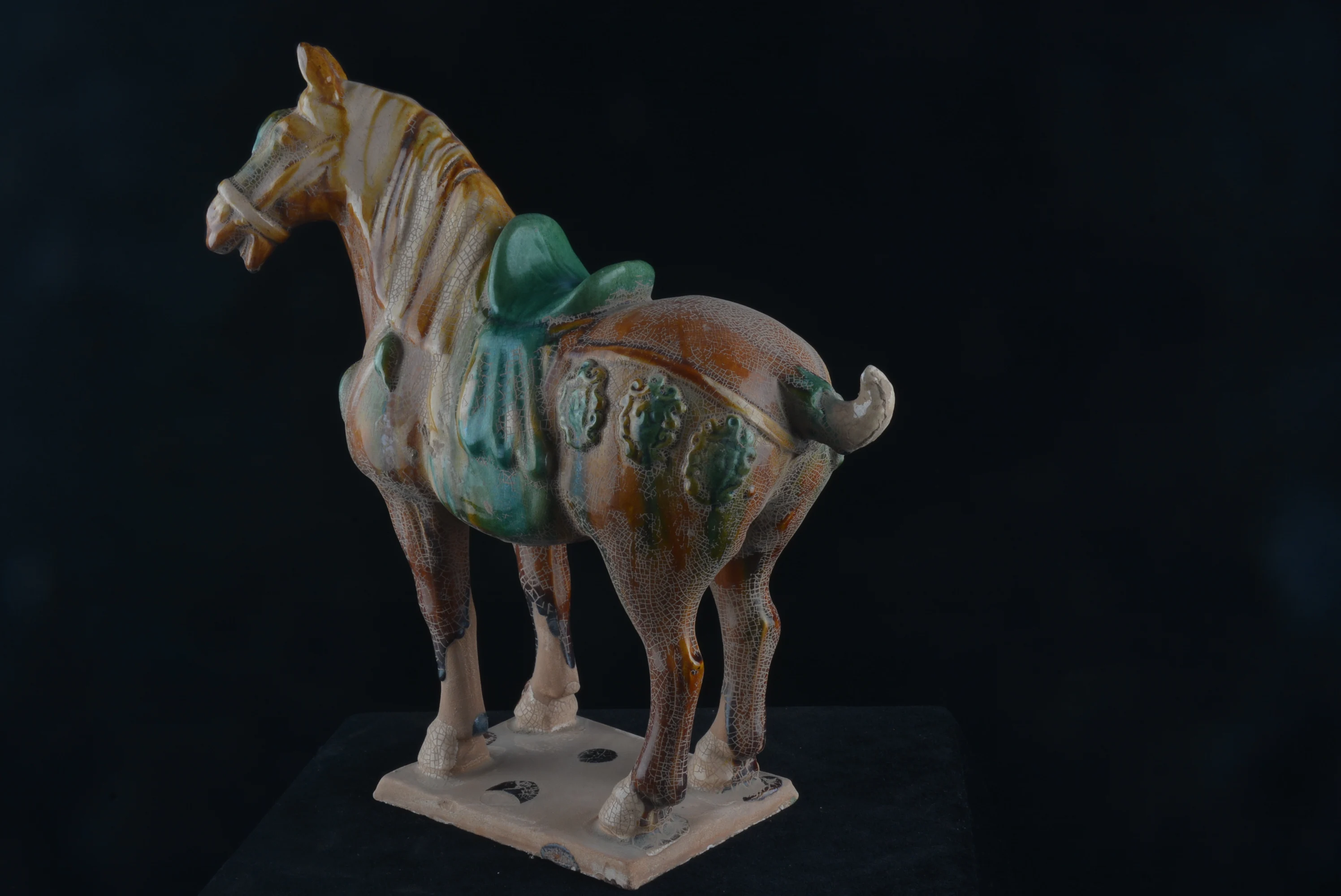 Collectable Tang Dynasty Chinese Pottery *Three Color San Cai*,big horse,#01,One item corresponds to one photo,free shipping