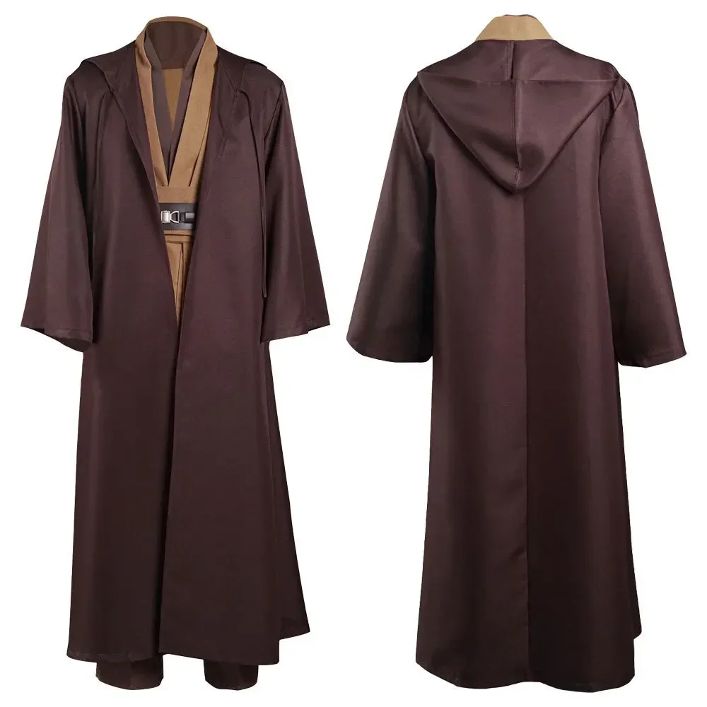 Soft Star Wars Cosplay Fantasia, Obi-Wan Kenobi, Halloween, Alta qualidade, Poliéster, Role-Playing, Nova Versão, 2024