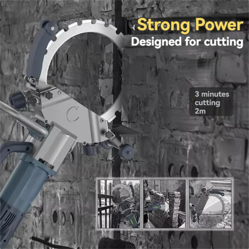 Máquina de corte de parede de concreto portátil de alta potência D370 Serra de anel sem escova de alta frequência