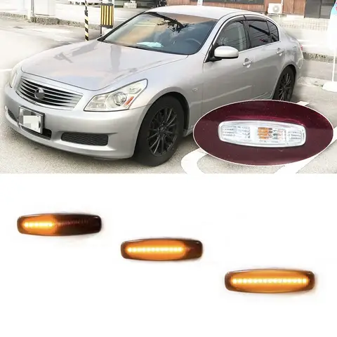 Fit for Nissan Fuga MK1 Y50 Murano MK2 Z51 Pathfinder MK4 R52 Skyline V36 Lamp Dynamic LED Indicator Side Marker Signal Light