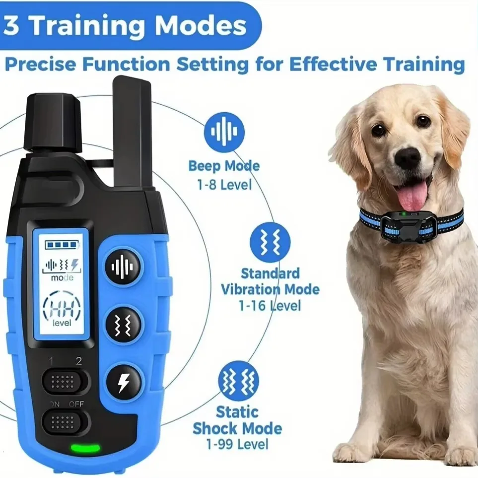 FurStar3300Ft Electric Dog Training Collar Remote Control Waterproof Pet BehaviorFor 5-120lbs Shock Vibration For Dogs