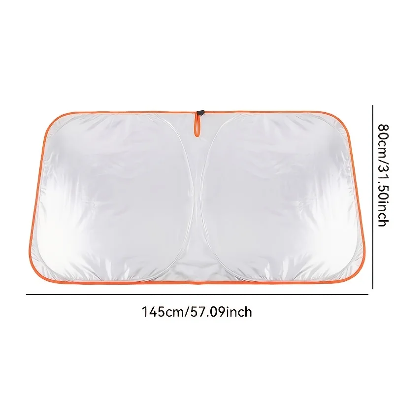 Car Front Windshield Sunshade，Convenient Storage Design，No-Drill Car Sunshade Canopy，Fully Seamless Edge-to-Edge Fit，Equipped Wi - view 2