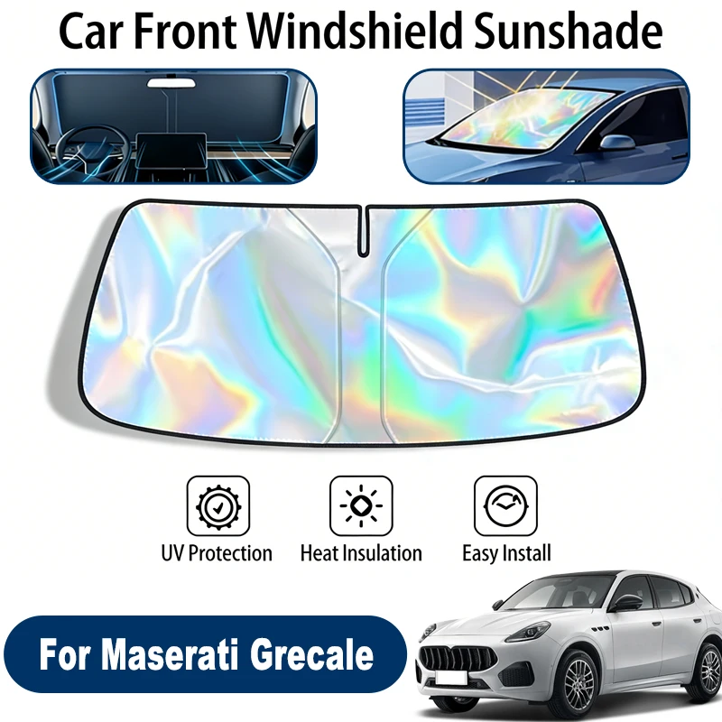 

Windshield Sun Shade For Maserati Grecale Foldable UV Reflective Front Window Sun Protection Cover Accessories