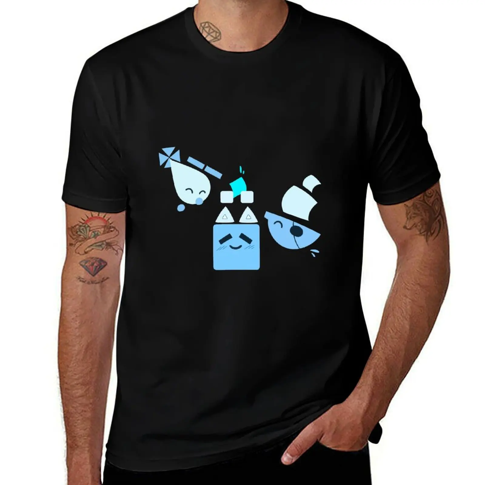 Square Cube Helicopter & Boat T-Shirt Relaxed Casual Short Sleeve Tee T-Shirt