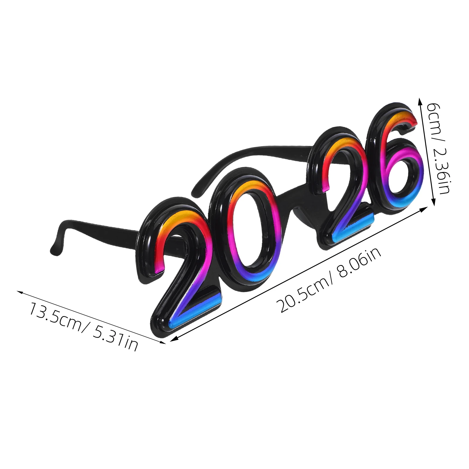 

2026 Glasses Happy New Year Party Glasses Funny Eyewear Decorative Eyeglasses Of 2025 Party Photo Prop Decoration