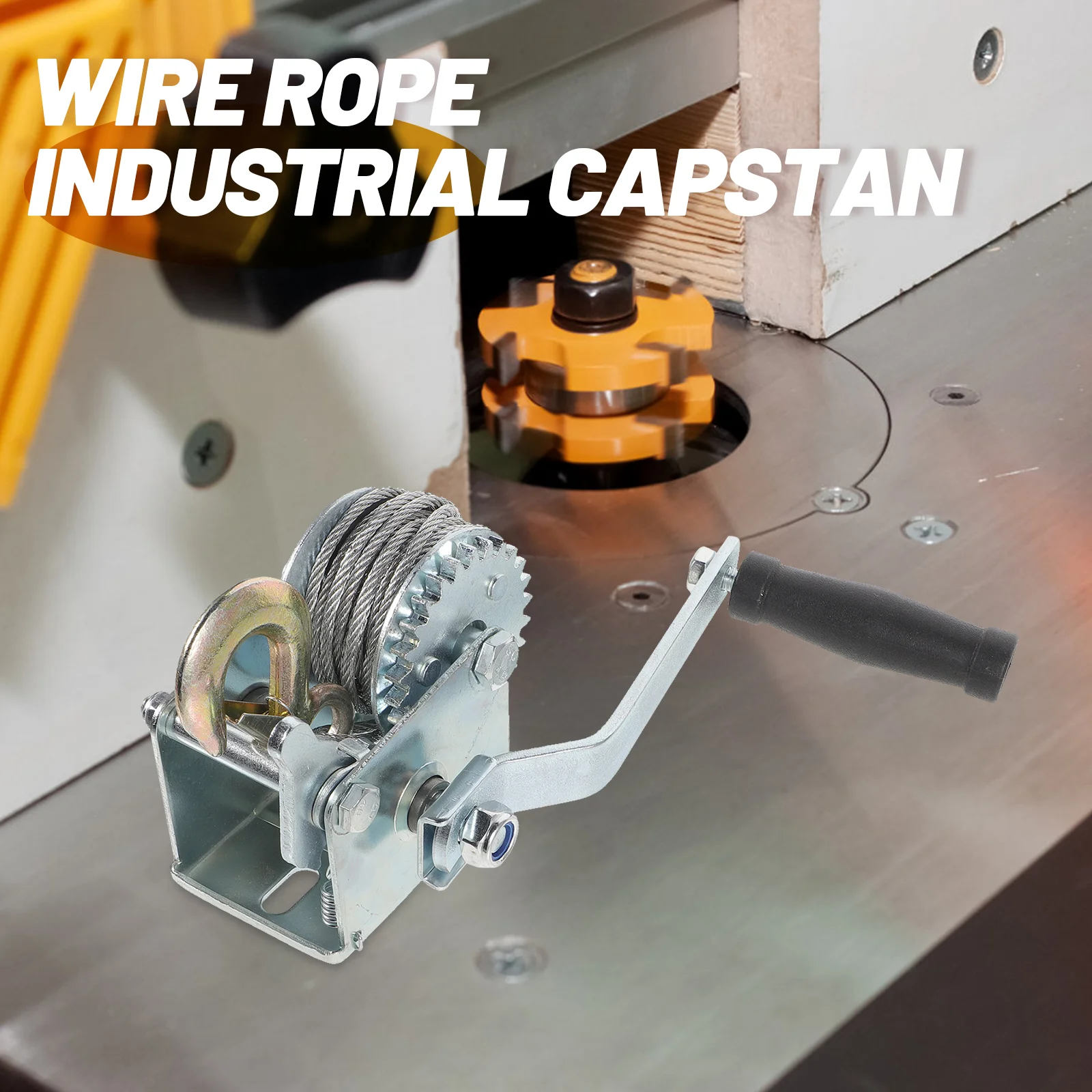 Handleiding 7m Staalkabel Handlier Voor Boot Mini Handslinger voor Trailer Boot Slepen Ratel Gear Lier Laden tool