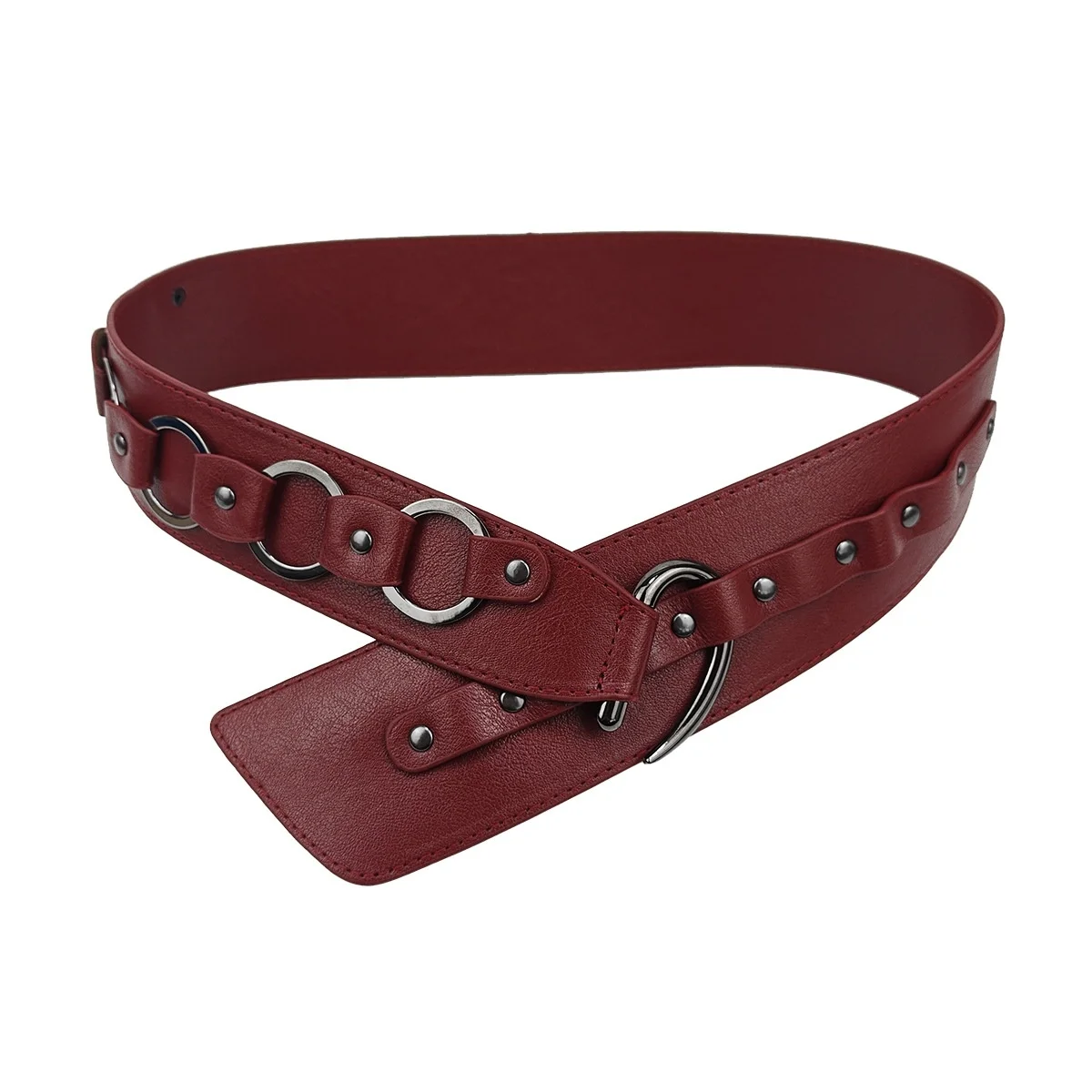 YK2 Retro nuevo estilo Cool Girl cinturón negro con hebilla cinturones para todas las ocasiones falda decorativa americana cinturón Punk de moda