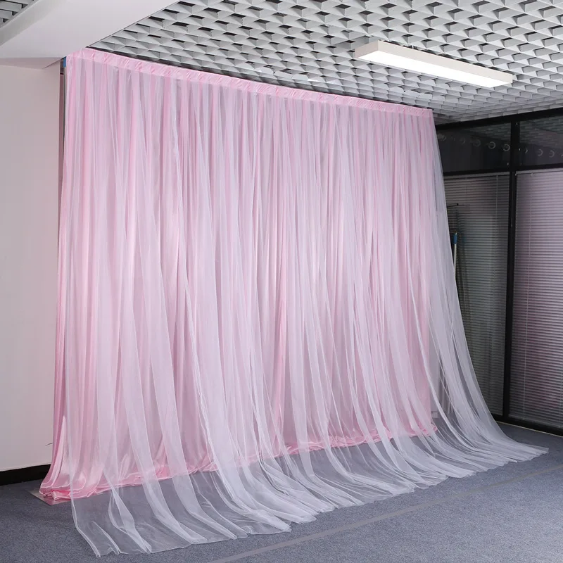 Tulle Backdrop Curtain for Parites, Sheer Backdrop Curtains for Wedding Baby Shower Birthday Party Photo Shoot Decorations