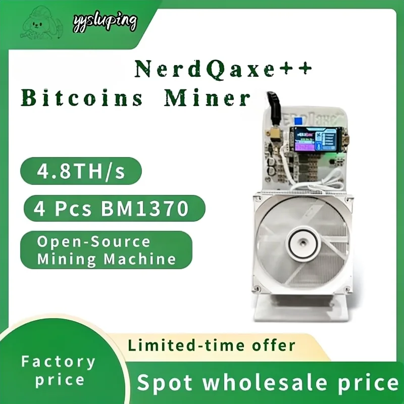 

YYSLuping bitNerd++ 4.8TH/s up to 6 TH/s Bitcoin Miner with 4 BM1370 Asic Chips Solo BTC Mining Bitcoin miner