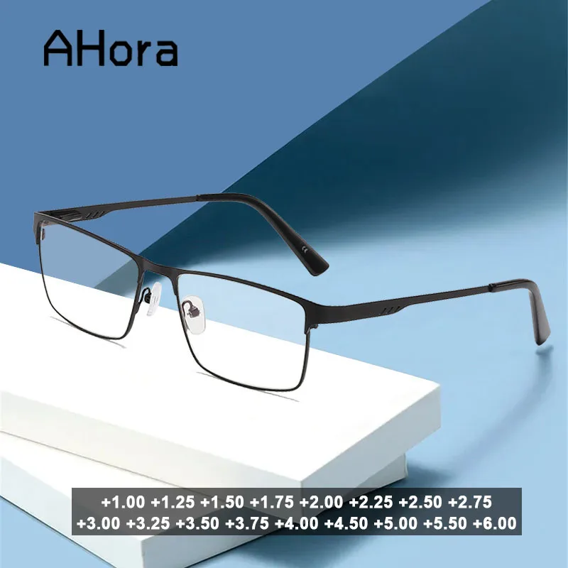 

Ahora Men Suqare Business Presbyopic Reading Glasses Male Eyewear With Diopters +1.0+1.25+1.5+1.75+2.0+2.25+2.5+2.75+3.0 to +6.0