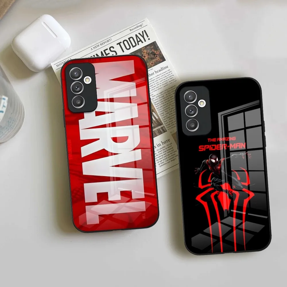 

Marvel Spidermans Phone Case For Samsung A54 A52 A14 A21 A71 A20 A31 A12 A51 A40 A32 A72 A30 A34 Tempered Glass Cover