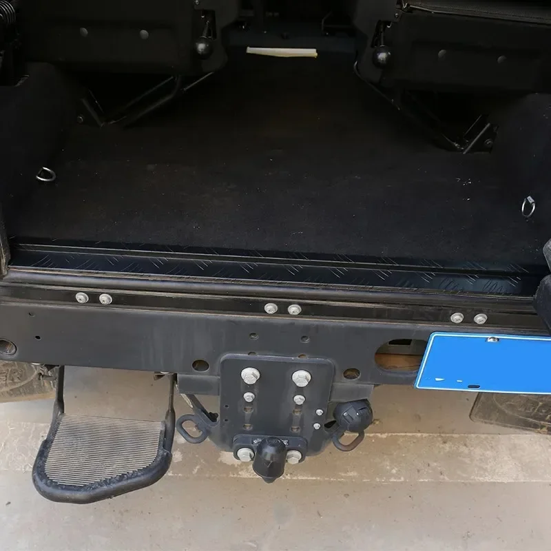 

For Land Rover Defender 90 110 130 2004-2018 Car Rear Inside Bumper Plate Cover Trim Stickers Car Accessories