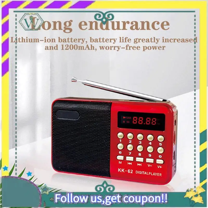 

NEW Multifunction Digital FM Radio Media Speaker MP3 Music Player Support TF Card USB Drive Display Elderly Gift