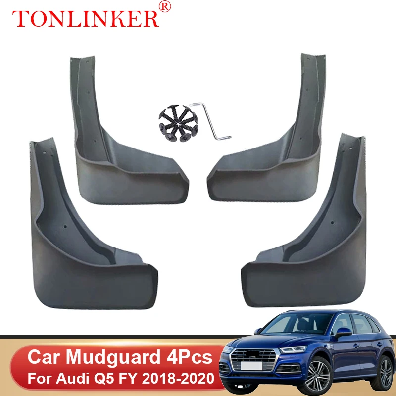 

TONLINKER Car Mudguard For Audi Q5 FY 2018 2019 2020 Front Rear Mudguards Splash Guards Fender Mudflaps Accessories