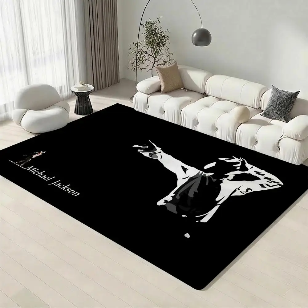 Pop Icon M-Michael JacksonS Floor Mat Eco-Friendly Flannel Doormat Non-Slip Odorless Soft Short Plush Indoor Floor Rug