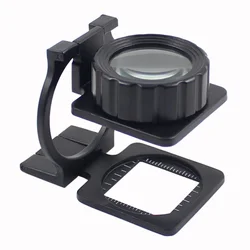 New 20X 30mm Double Glass Metal Paint Folding Textile Optical Magnifiers Reading Magnifying Glass Lens Pocket Magnifier
