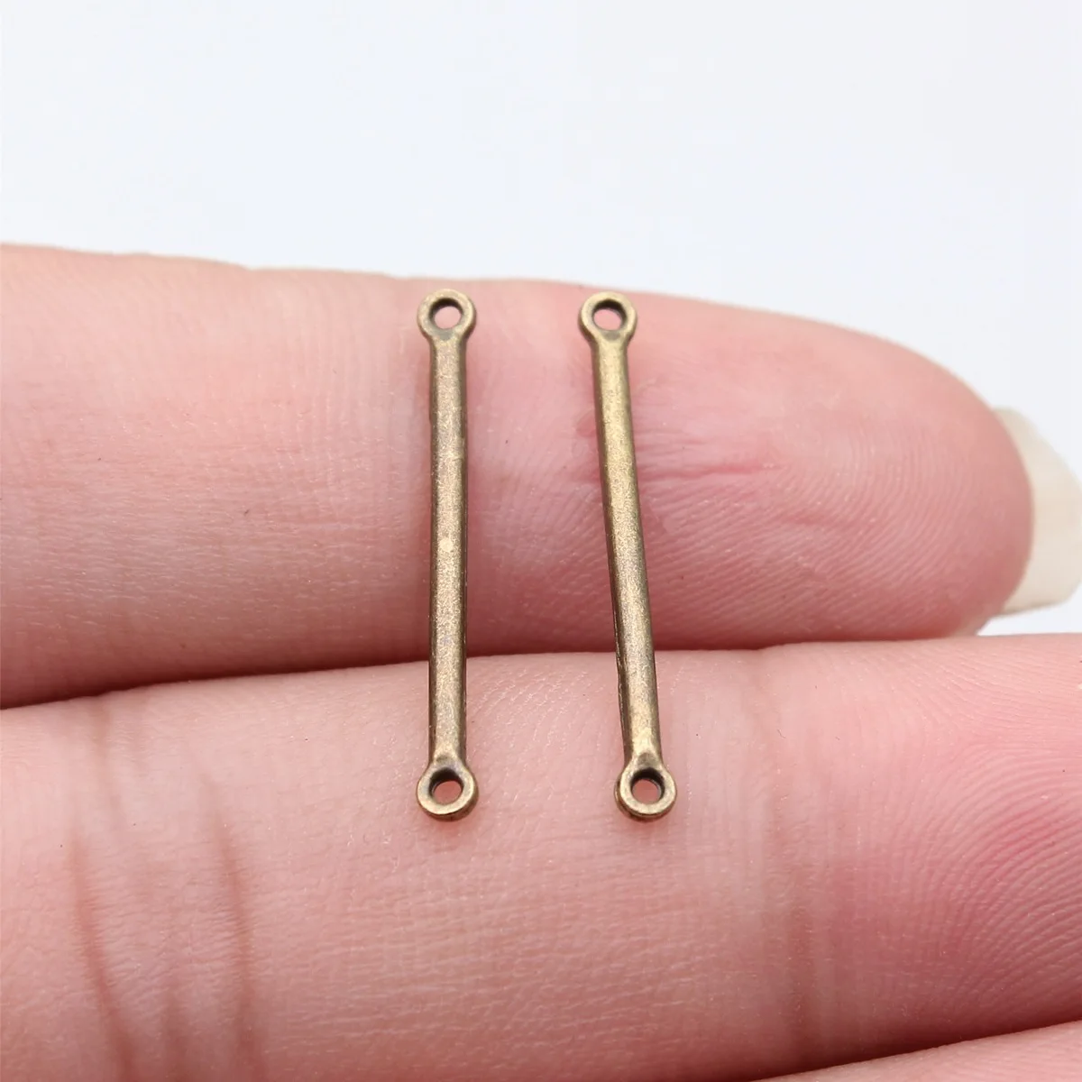 40pcs 2x24mm 6 Colors Connector Pendant Charms DIY Hand Crafts Findings