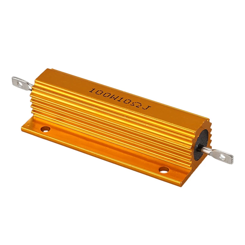 Resistência folheada de alumínio 100w do resistor de energia do ouro 4x, 10 ohm 10r