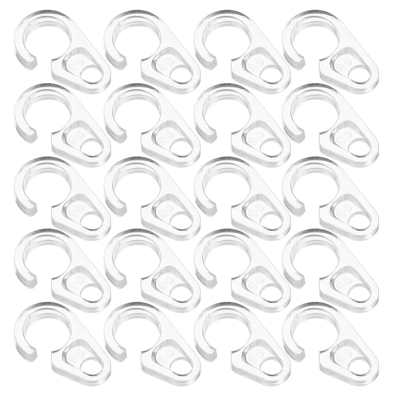 100Pcs Plastic Curtain Rail Hooks Duckbill Design for Ceiling Mount Track Slider Clips Heavy Duty Drapery Hardware for Home