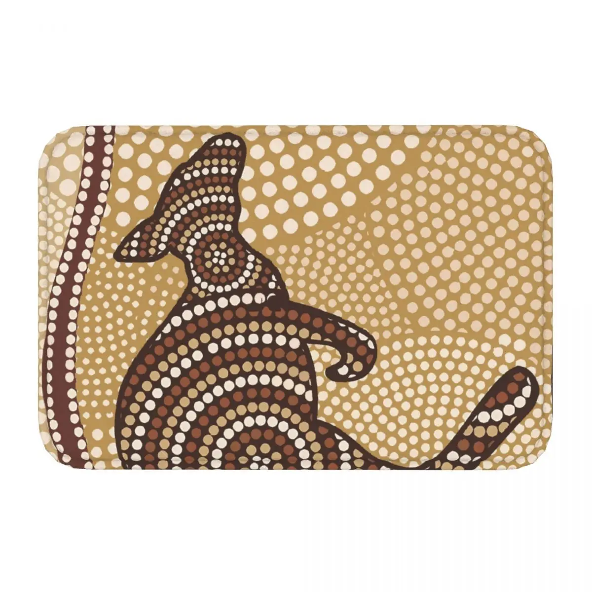 Australian Aboriginal Art Non-slip Doormat Kangaroo Phone Case Bath Kitchen Mat Outdoor Carpet Flannel Modern Decor