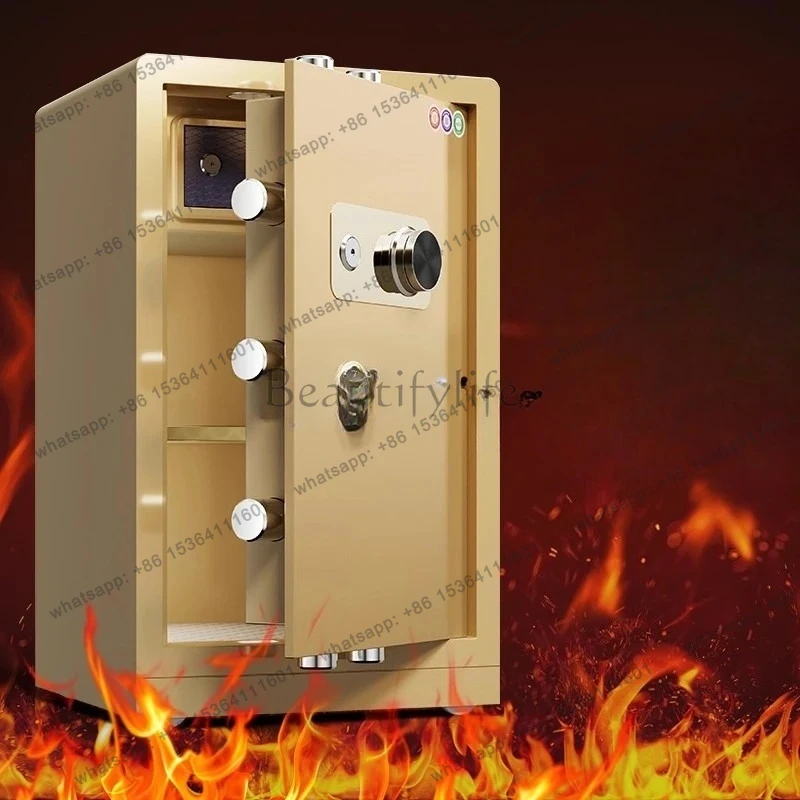 Safe Fireproof Fingerprint Office Heavy Duty Alarm Mechanical Password Lock Safe
