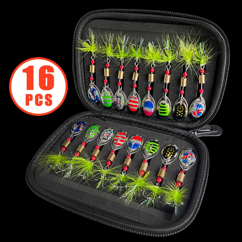 Fishing Lure Spinnerbait - Набор металлических вращающихся блесен-ложек с высокопрочными