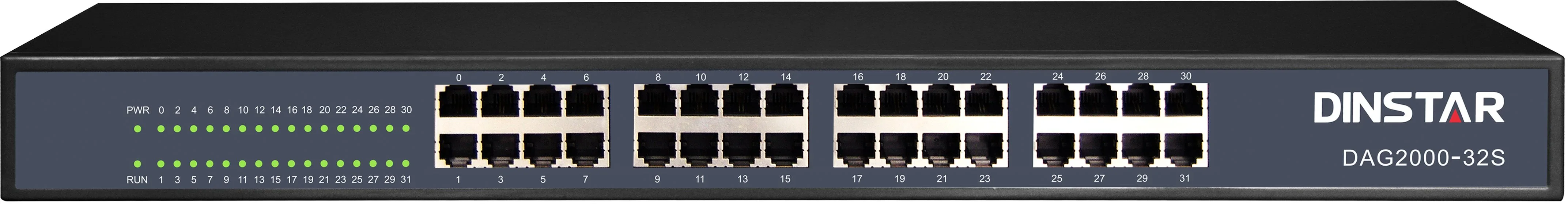 

Cutting-Edge 24/32 Ports Carrier-Grade VoIP FXS Gateway Dag2000-32s Easy Installation