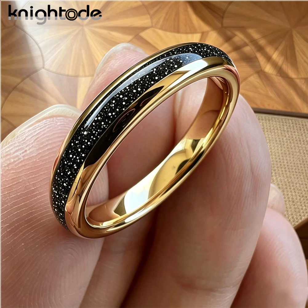 4mm Gold Silvery Rose Black Tu - Women'S Fashion Rings Gold 评论和价格