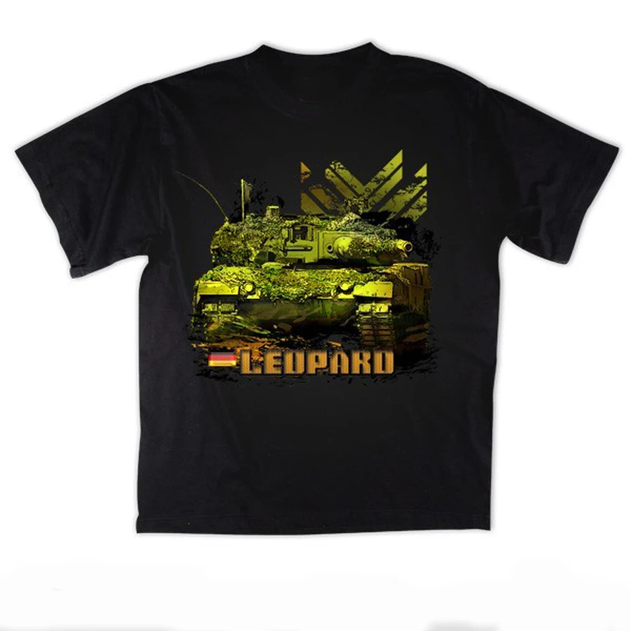 Bundeswehr German Army Leopard Main Battle Tank T-Shirt Short Sleeve Casual 100% Cotton O-Neck Summer Mens T-shirt Size S-3XL